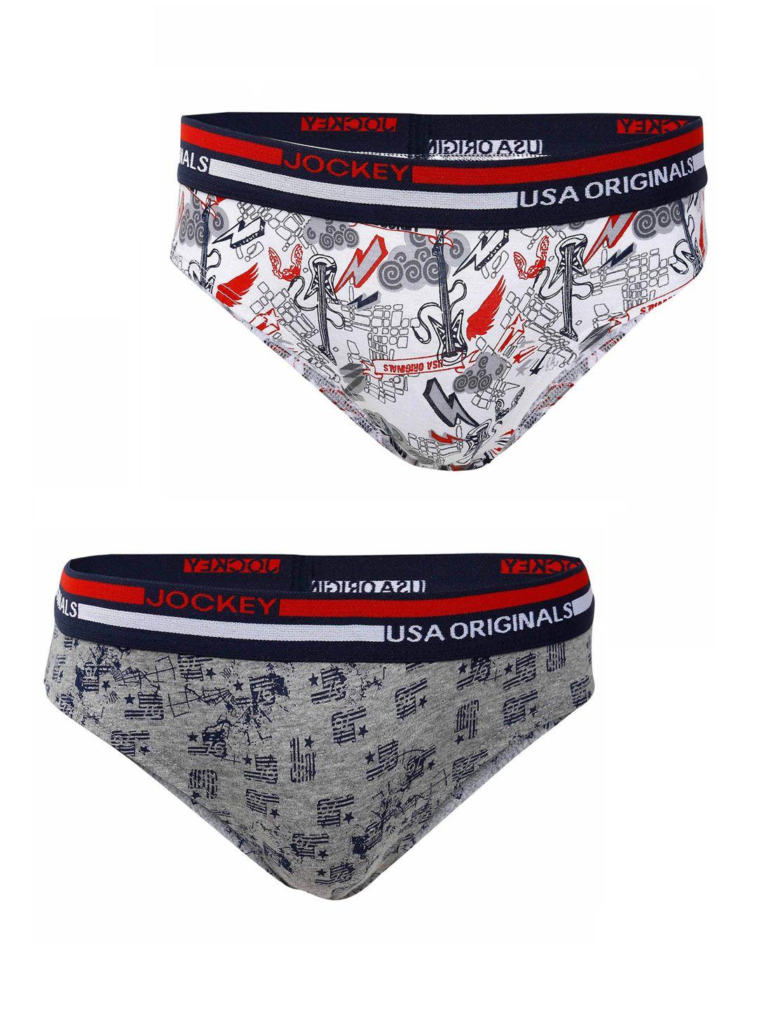 jockey kids boys pack of 2 assorted pure cotton basic briefs-ic30-0101-clbpr