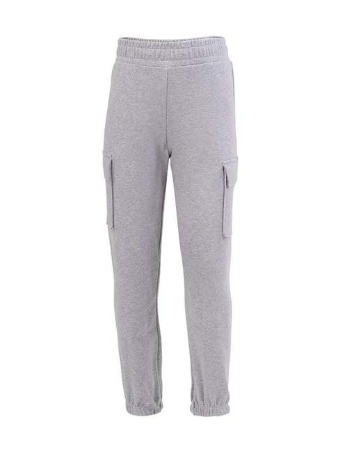 jockey kids grey cotton regular fit cargo pants