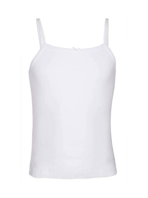 jockey kids white cotton regular fit camisole