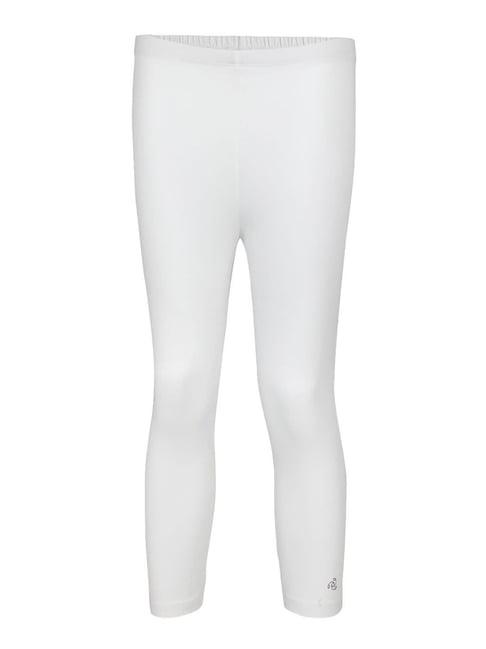 jockey kids white solid leggings