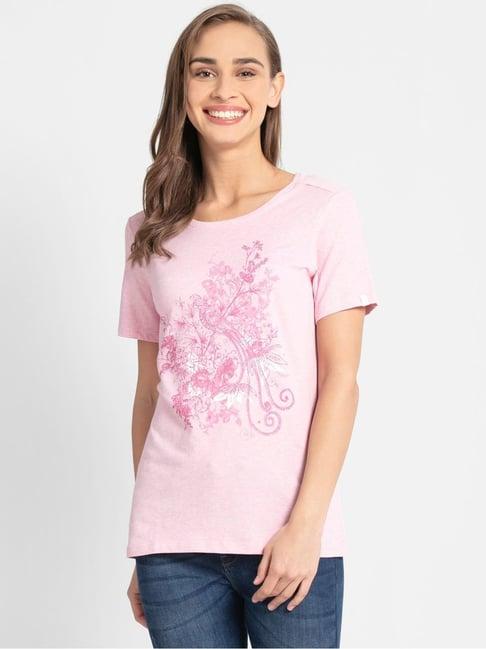 jockey light pink printed t-shirt