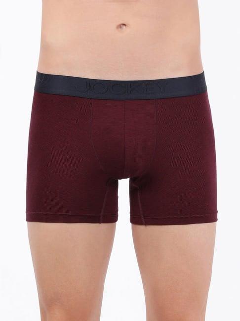 jockey maroon striped trunks