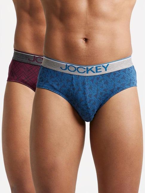 jockey mc09 super combed cotton briefs with ultrasoft waistband - pack of 2 (prints may vary)