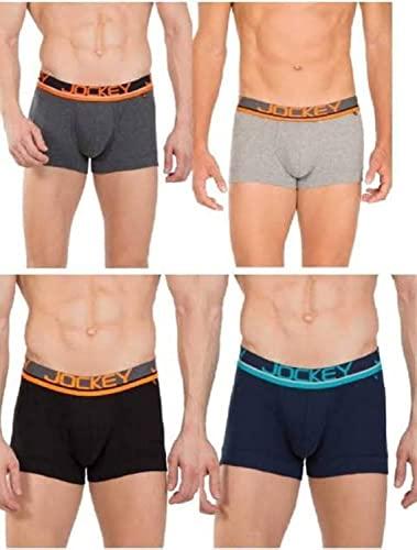 jockey men's cotton trunks (pack of 4) (8901326079898_multicolor_m)