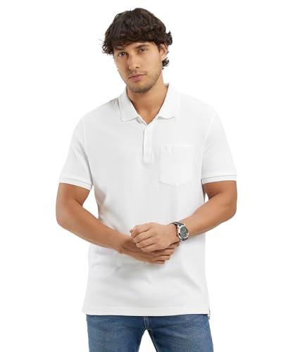 jockey men's regular fit half sleeved polo t-shirt with chest pocket 3913_white_l