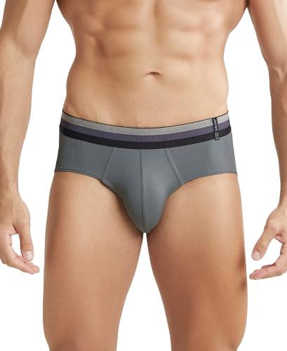 jockey men's spandex regular solid briefs (pack of 1) (hg13_gunmetal_xl)