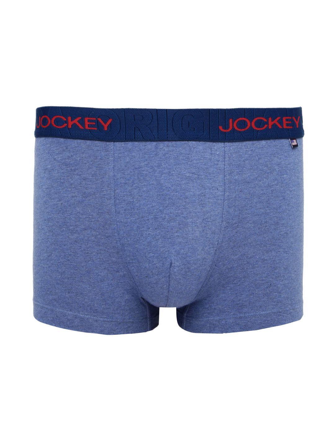 jockey men blue solid trunks us60-0105-ltdml