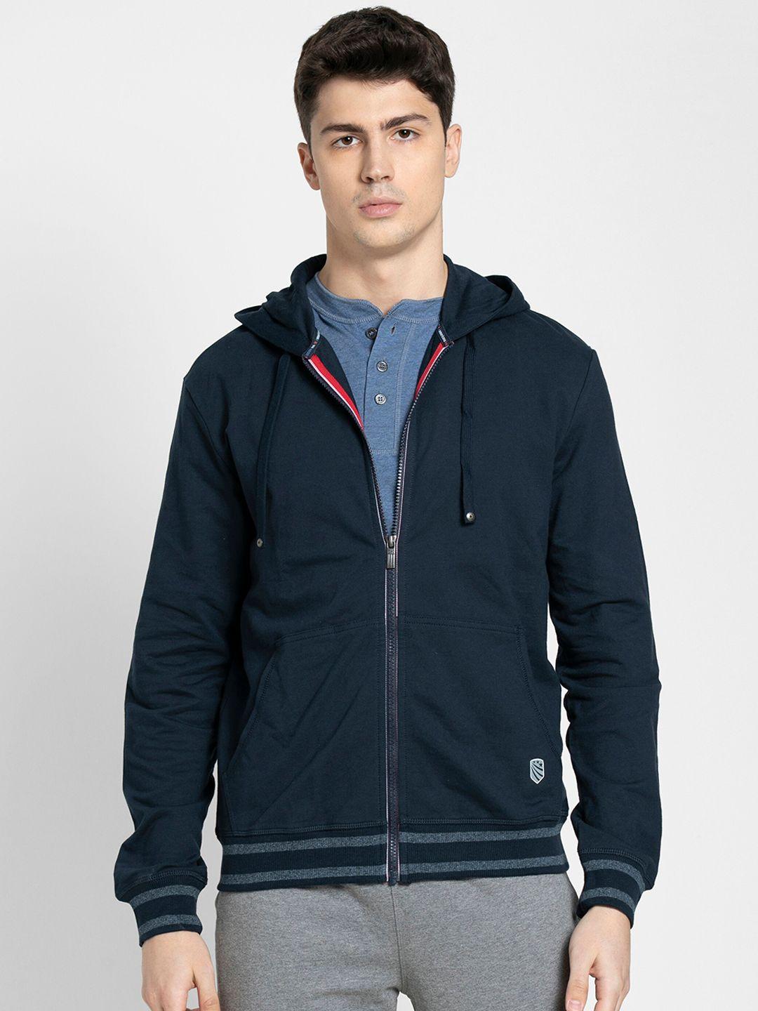 jockey men blue sporty jacket