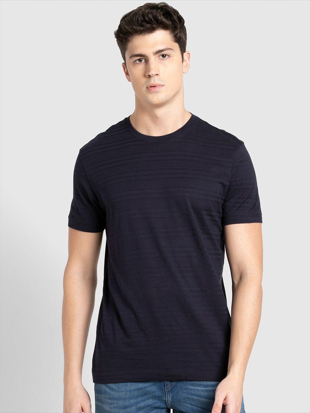 jockey men blue striped t-shirt