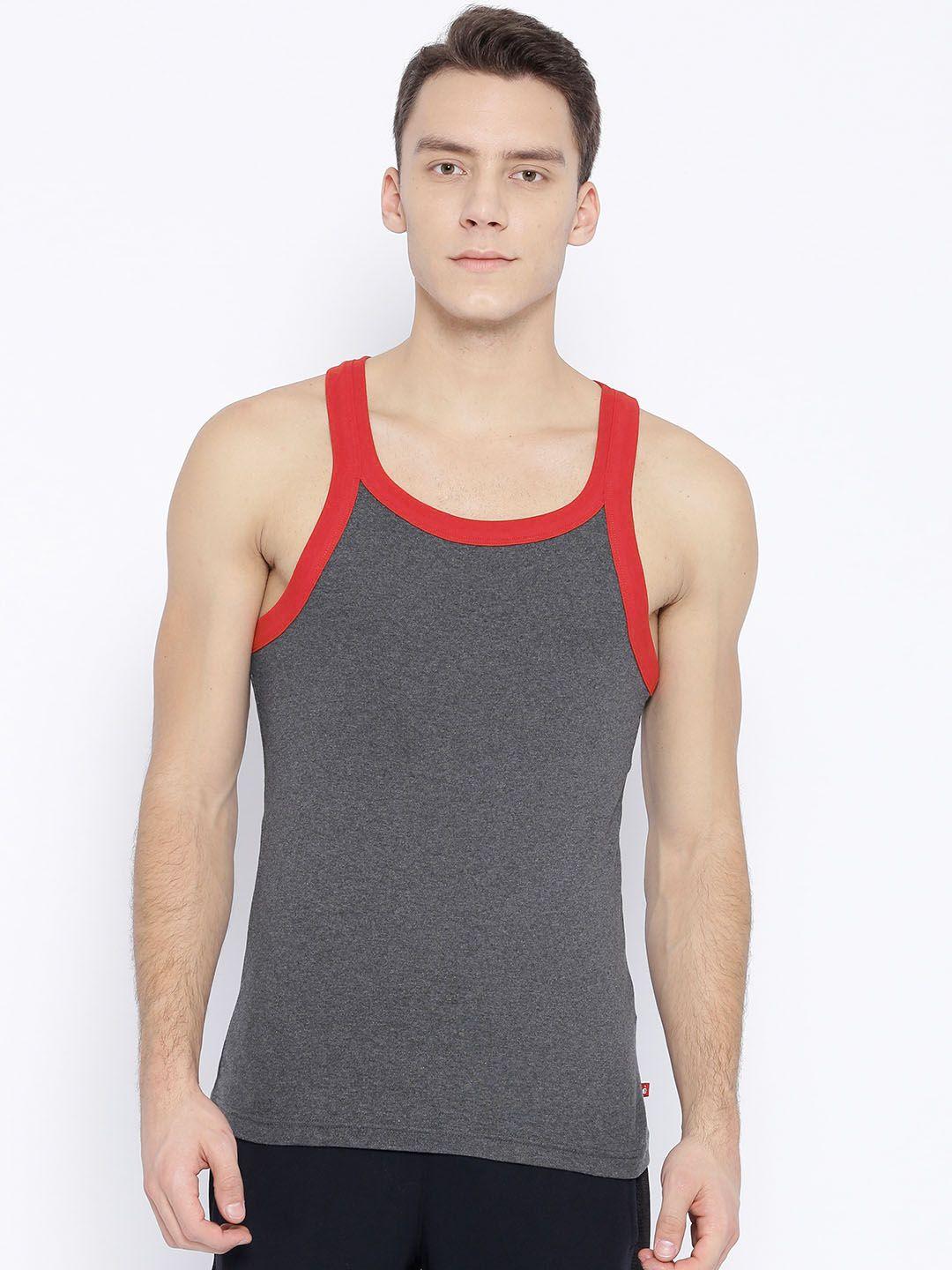 jockey men charcoal grey innerwear vest us27-0105