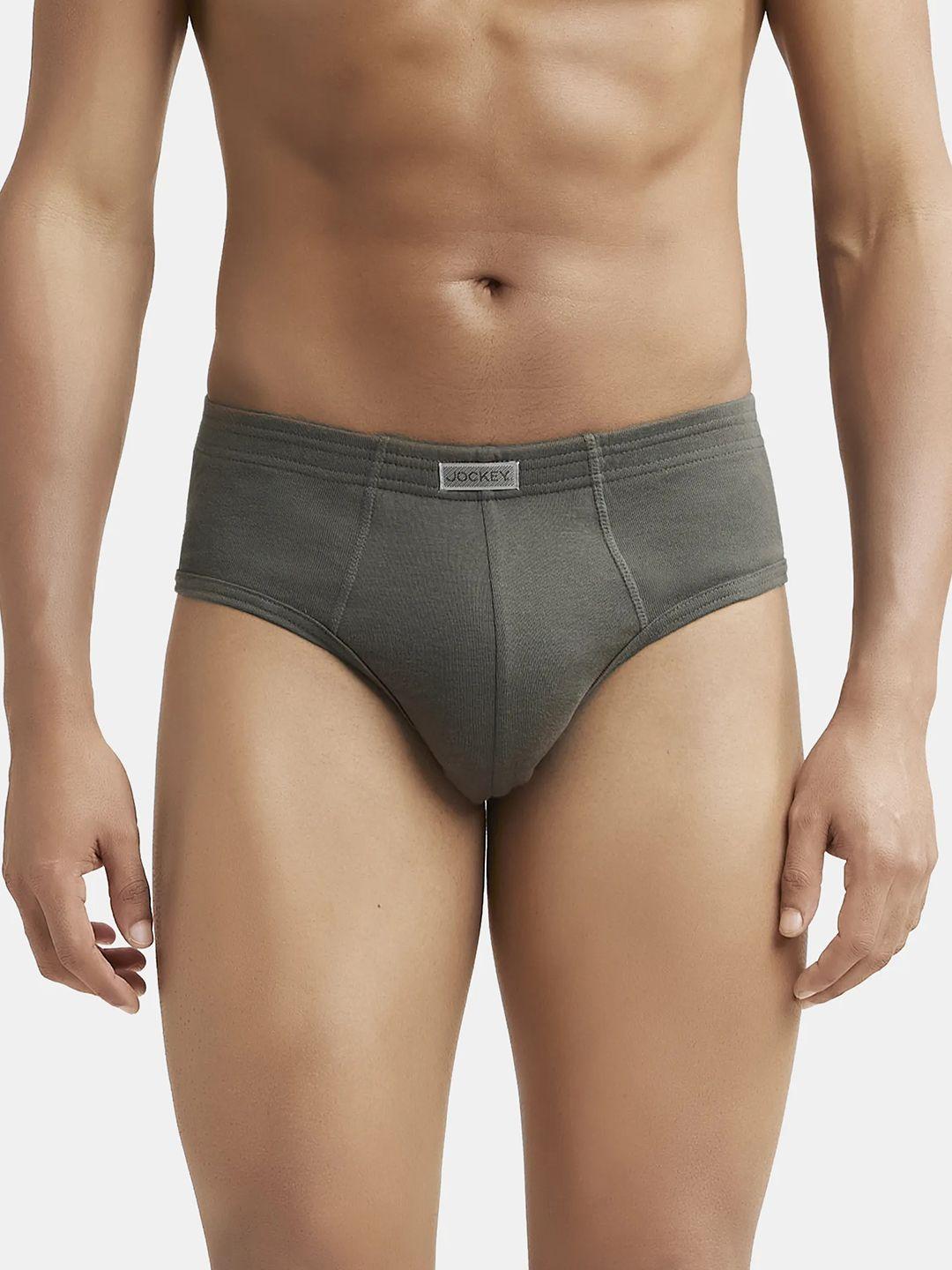 jockey men cotton stay fresh solid brief 1009-0105