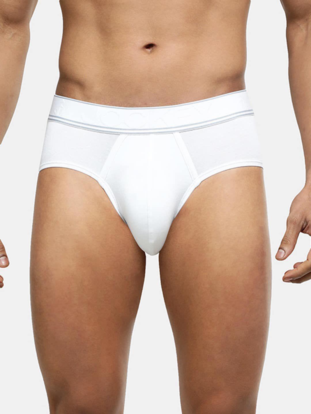 jockey men mid-rise anti microbial basic briefs hg15-0105-white