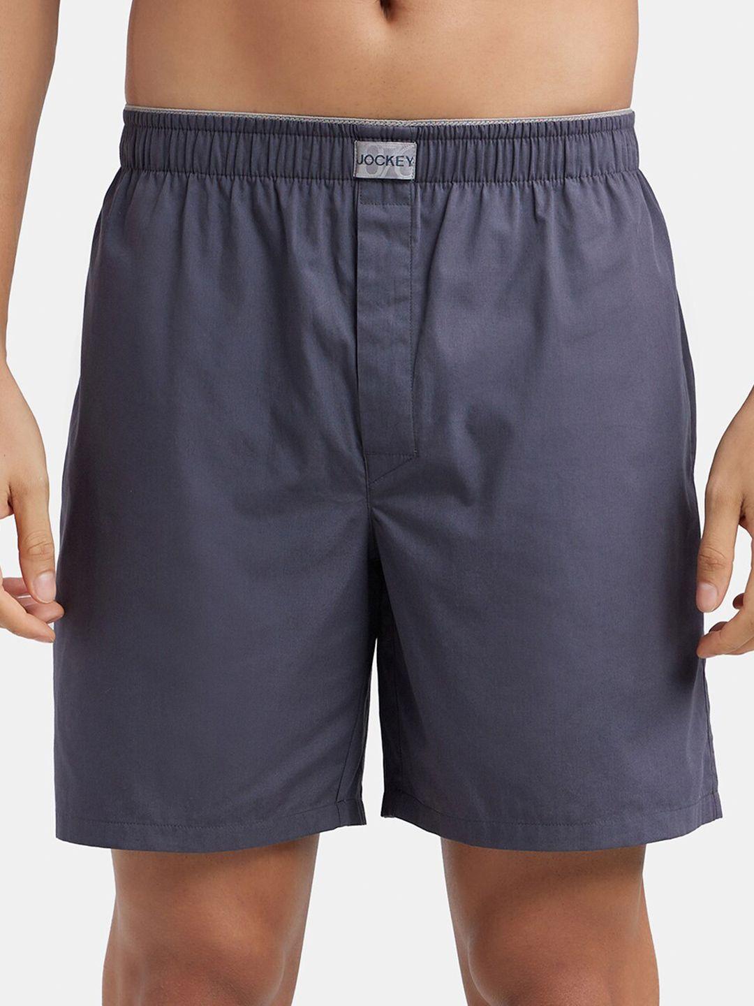 jockey men mid rise cotton shorts