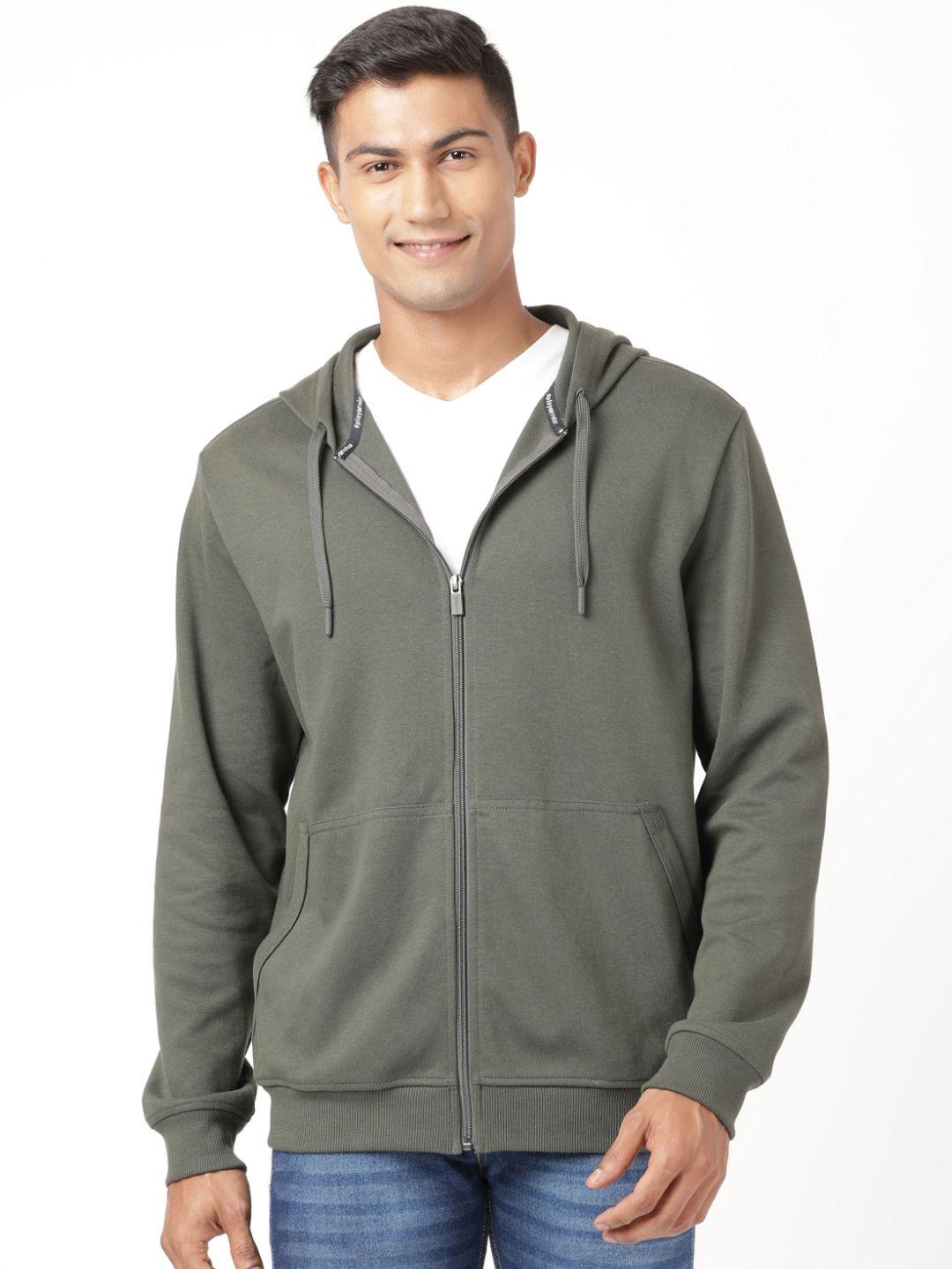 jockey men olive green sporty jacket