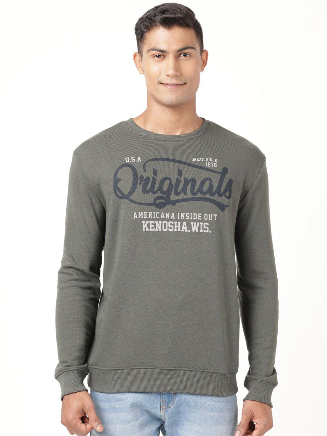 jockey men printed long sleeves round neck sweatshirt