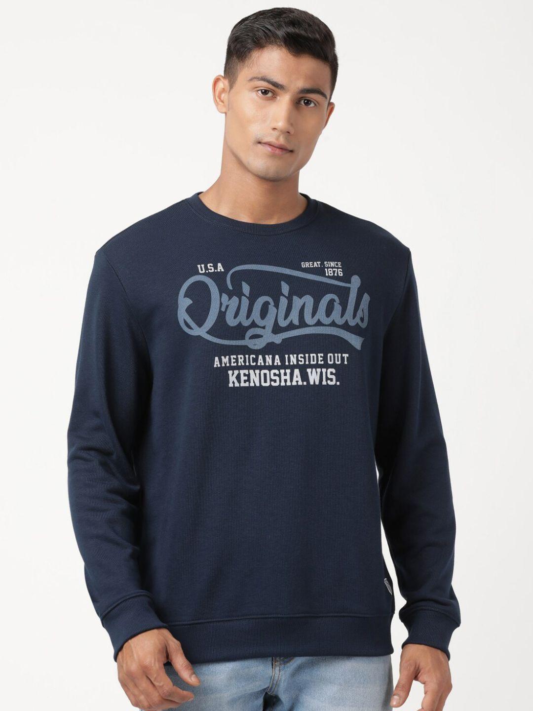 jockey men printed long sleeves round neck sweatshirt