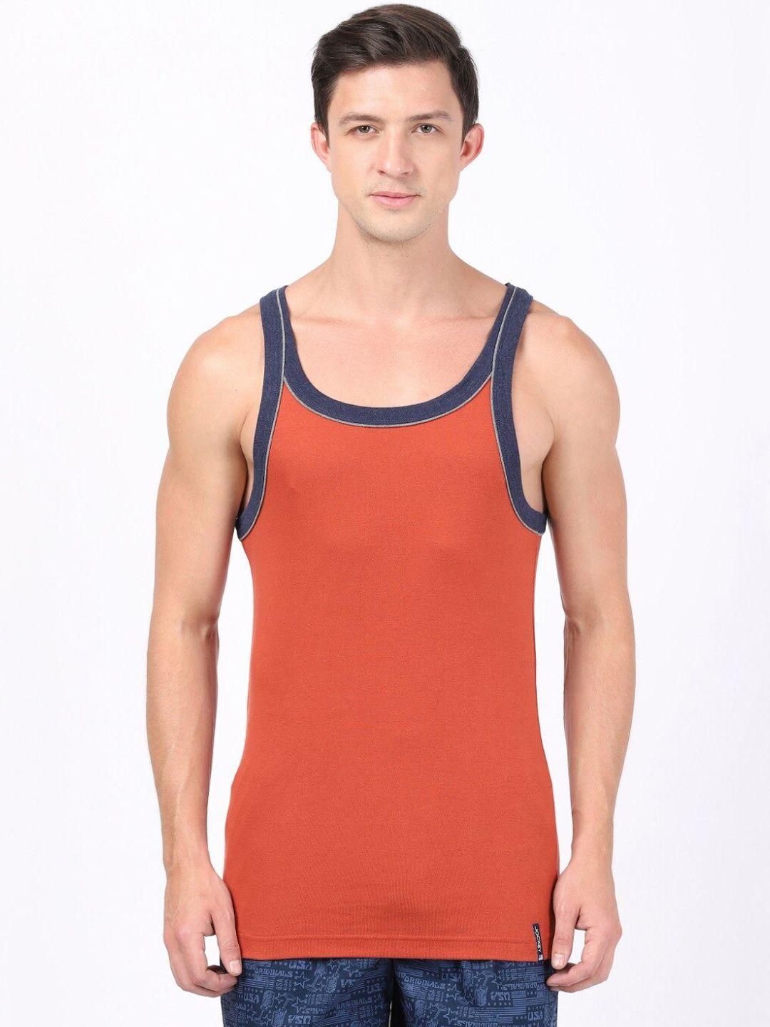 jockey men red solid innerwear vests