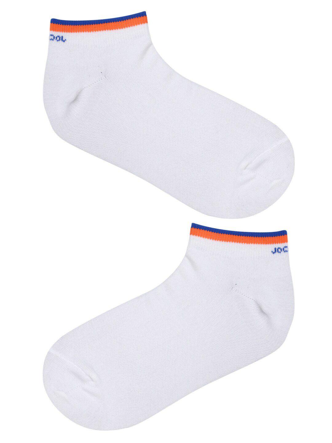 jockey men set of 2 white solid low show socks