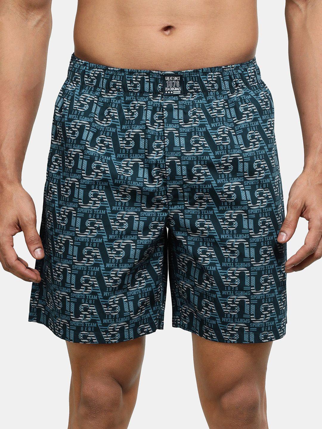 jockey men typography printed cotton regular shorts