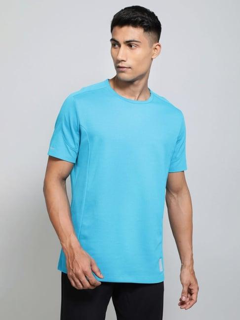 jockey mv01 sea blue super combed cotton half sleeves t-shirt with stay fresh treatment