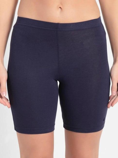 jockey navy skinny fit sports shorts