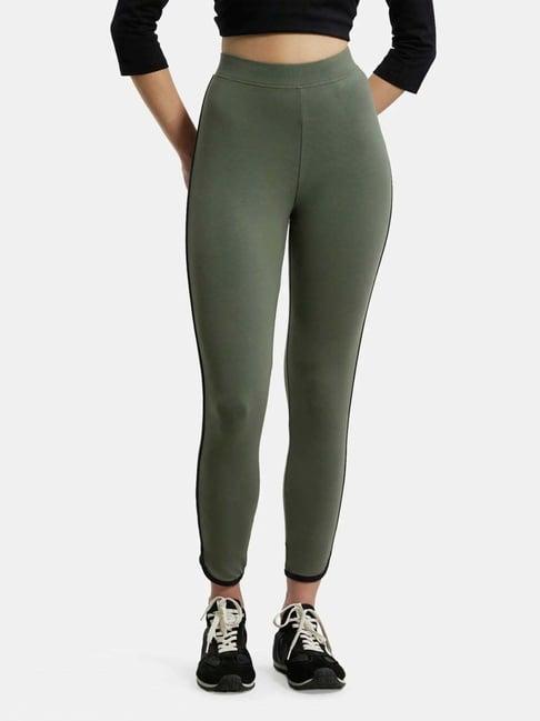 jockey olive regular fit tights