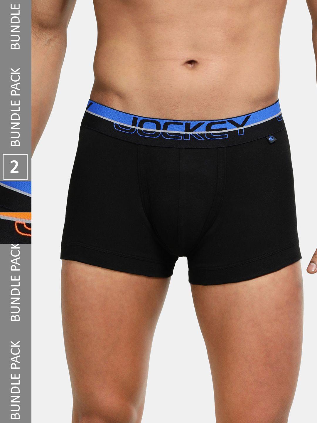 jockey pack of 2 cotton trunks fp03-0205-black