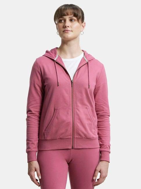 jockey pink cotton hoodie