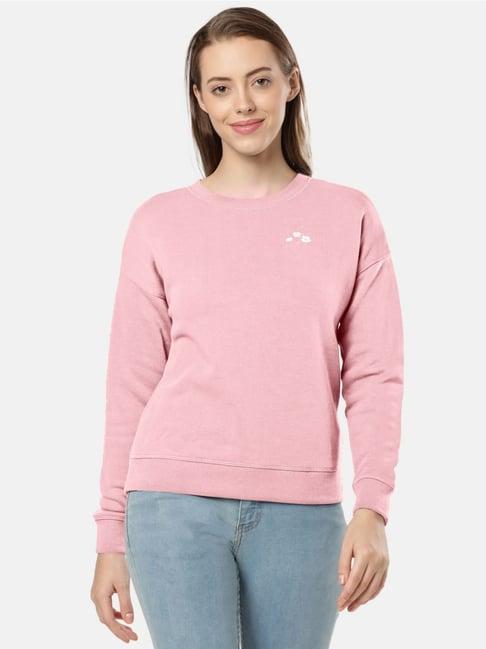 jockey pink cotton printed sweatshirt
