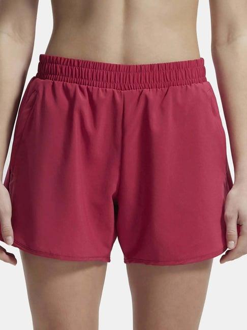 jockey pink mid rise sports shorts