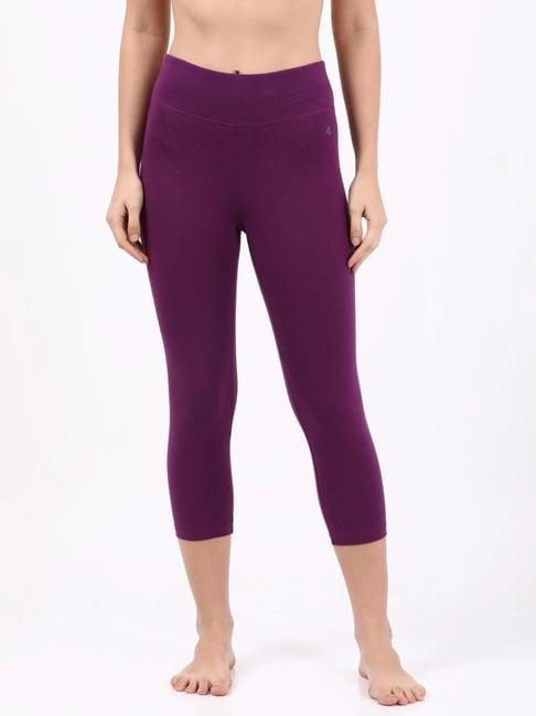 jockey purple slim fit capris