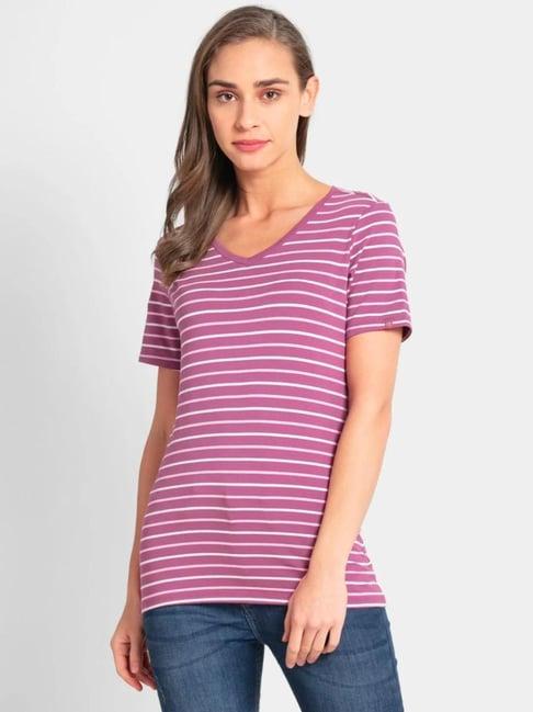 jockey purple striped t-shirt