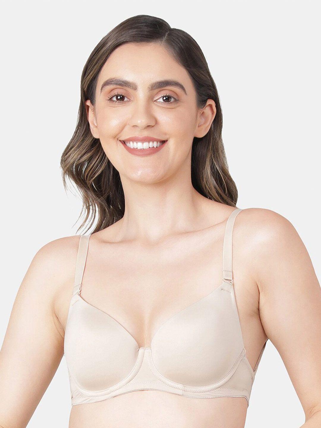 jockey soft wonder wired padded microfiber medium coverage t-shirt bra 1832-0103-wskin