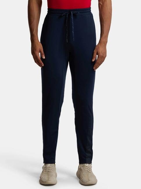 jockey sp16 navy soft touch microfiber elastane trackpants with side pocket & stay fresh treatment