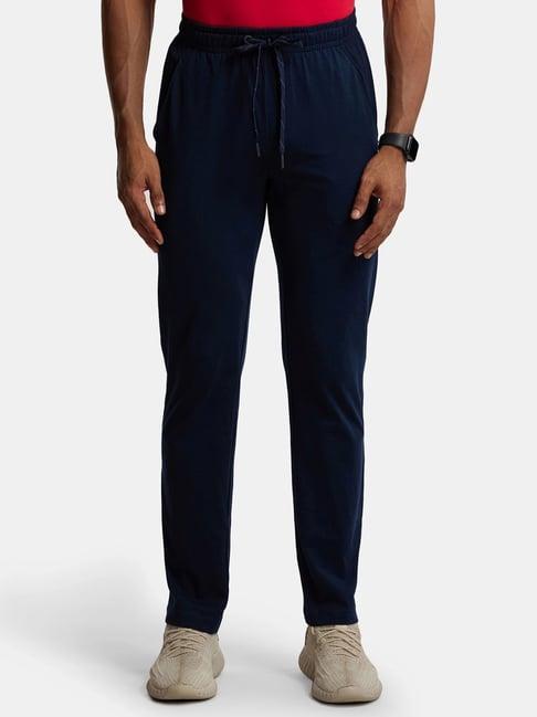 jockey sp27 navy super combed cotton rich trackpants with stay fresh treatment