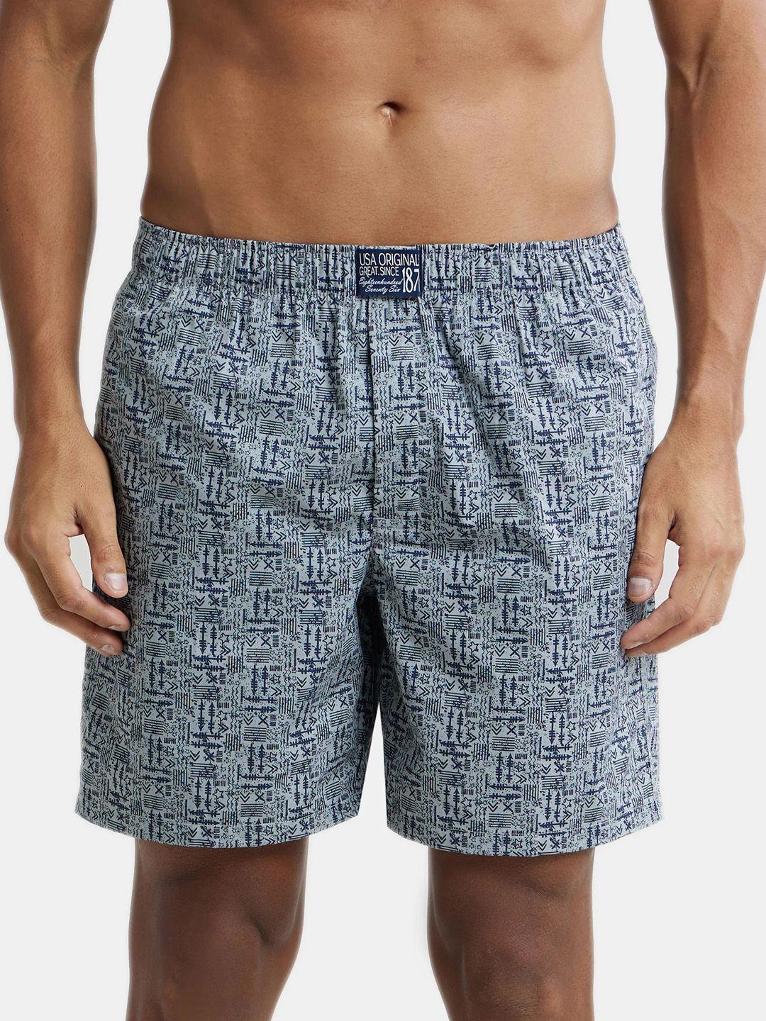 jockey typography printed cotton sports shorts