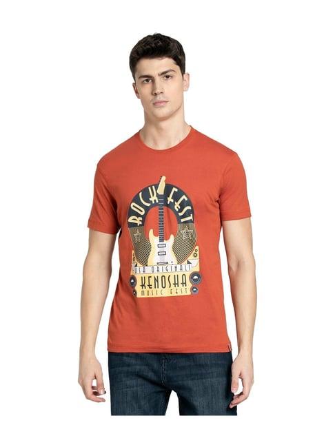 jockey us81 red round neck t-shirt (print may vary)