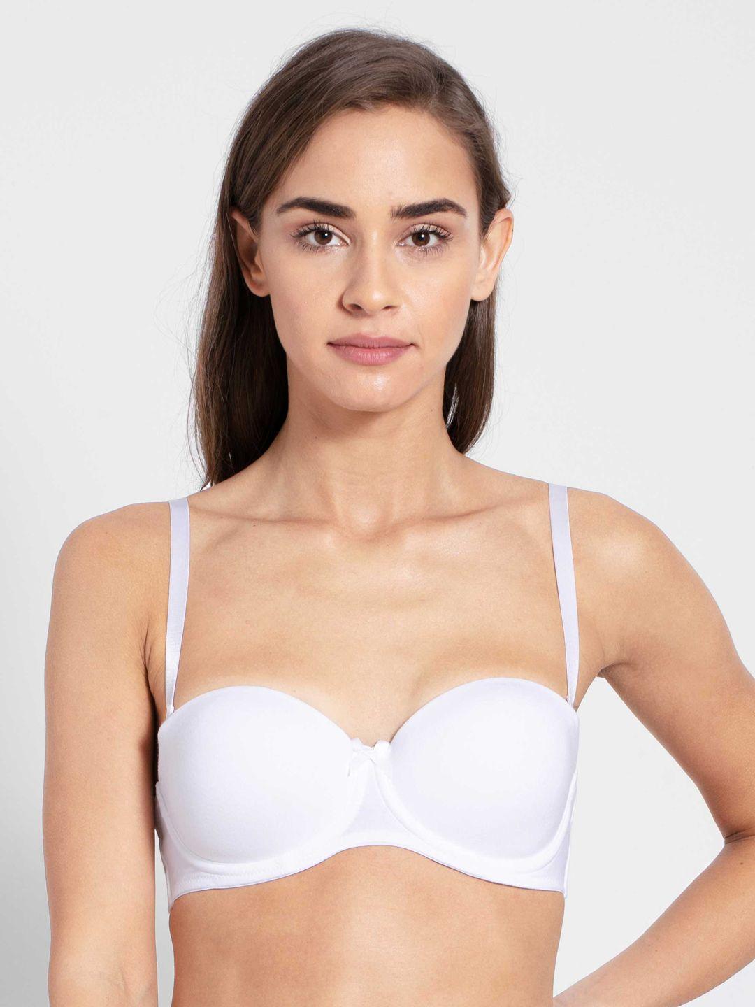 jockey white half coverage underwired lightly padded t-shirt bra