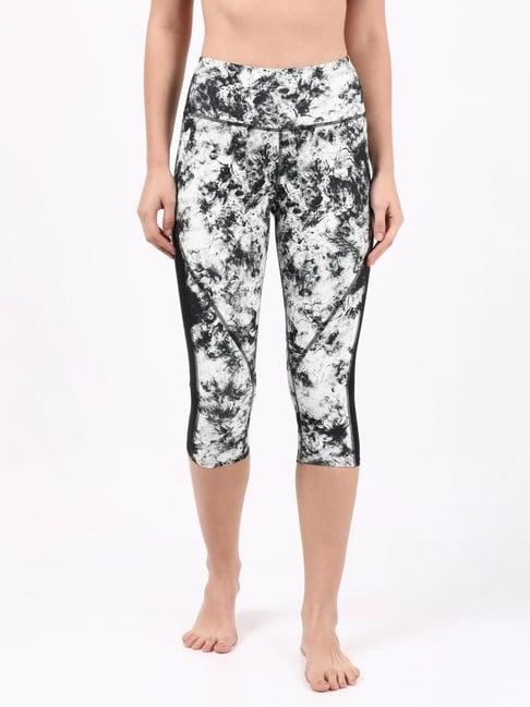 jockey white printed capris