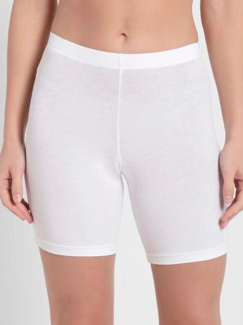 jockey white skinny fit sports shorts