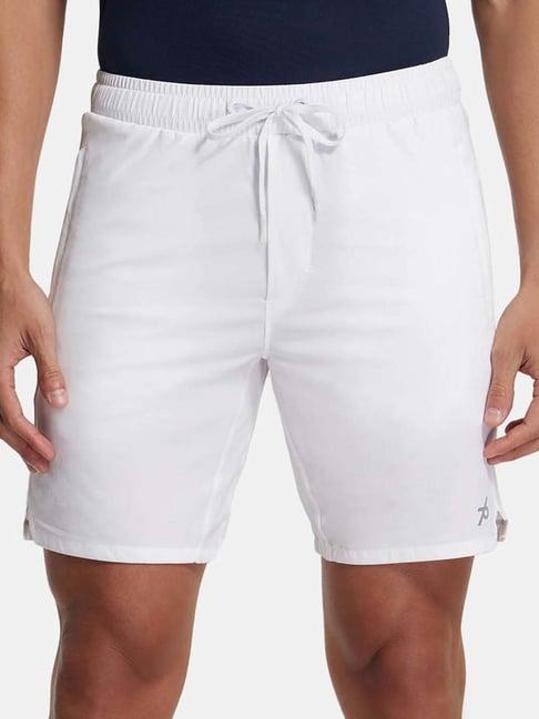 jockey white straight fit sports shorts