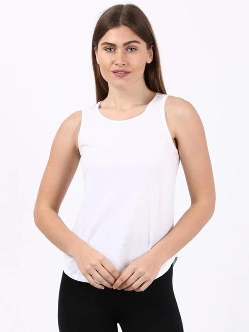 jockey white tank top