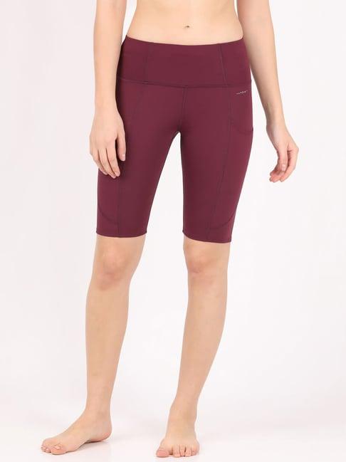 jockey wine cycling shorts