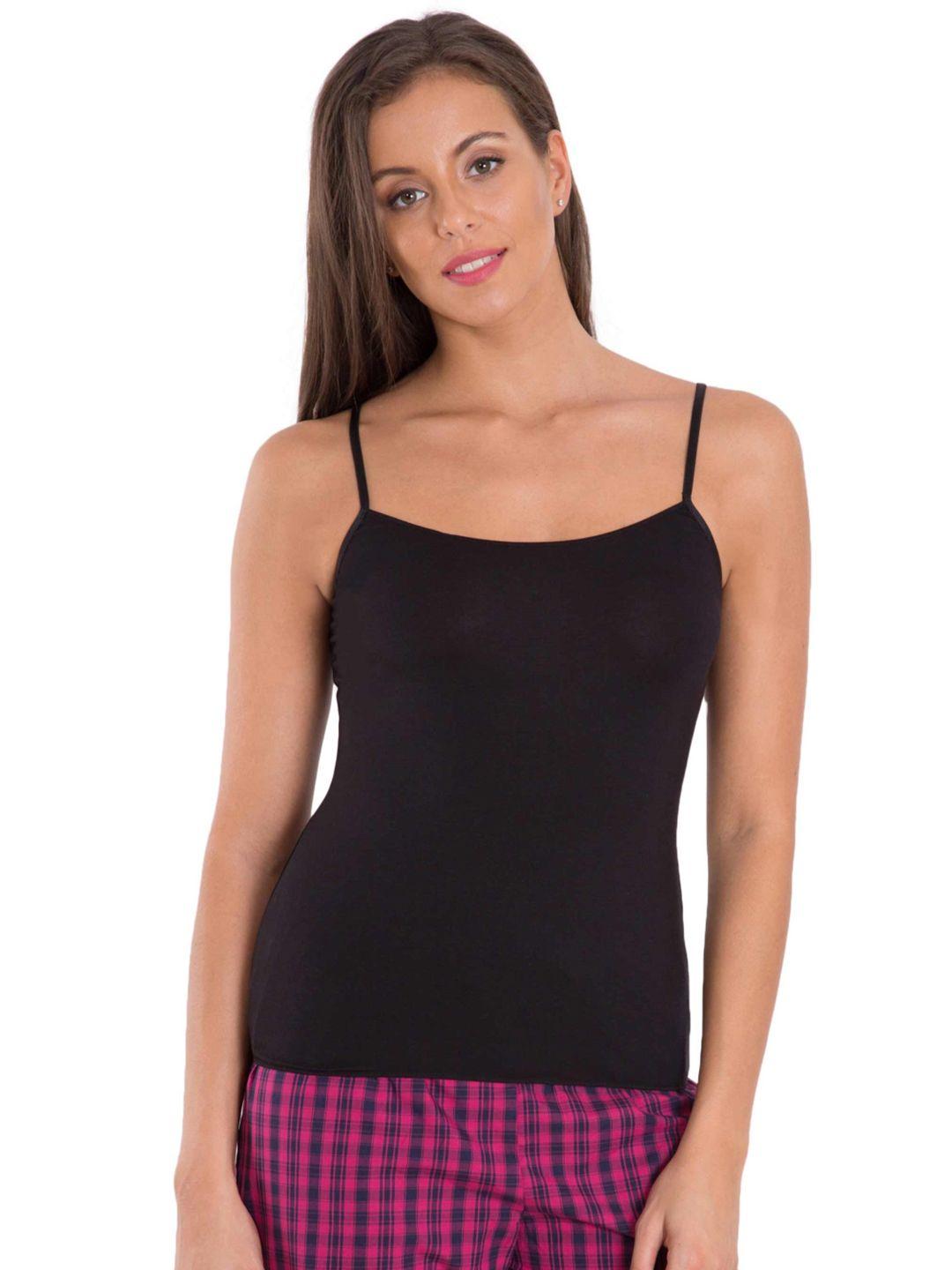 jockey women black solid camisole 1805-0105