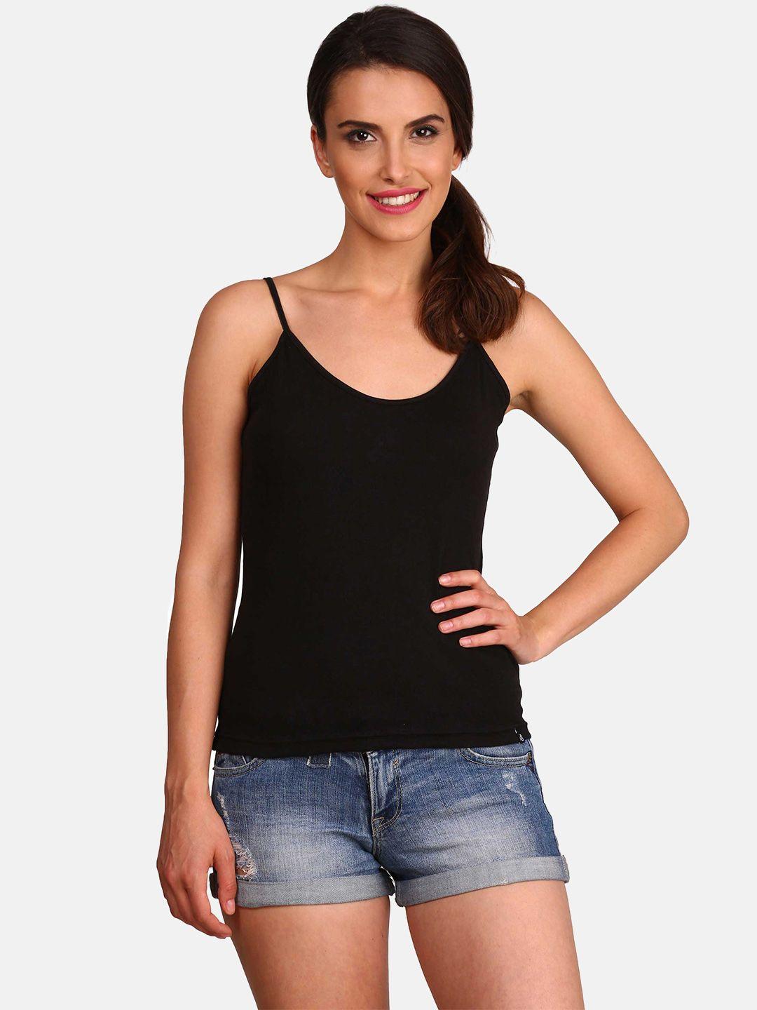 jockey women black solid camisole