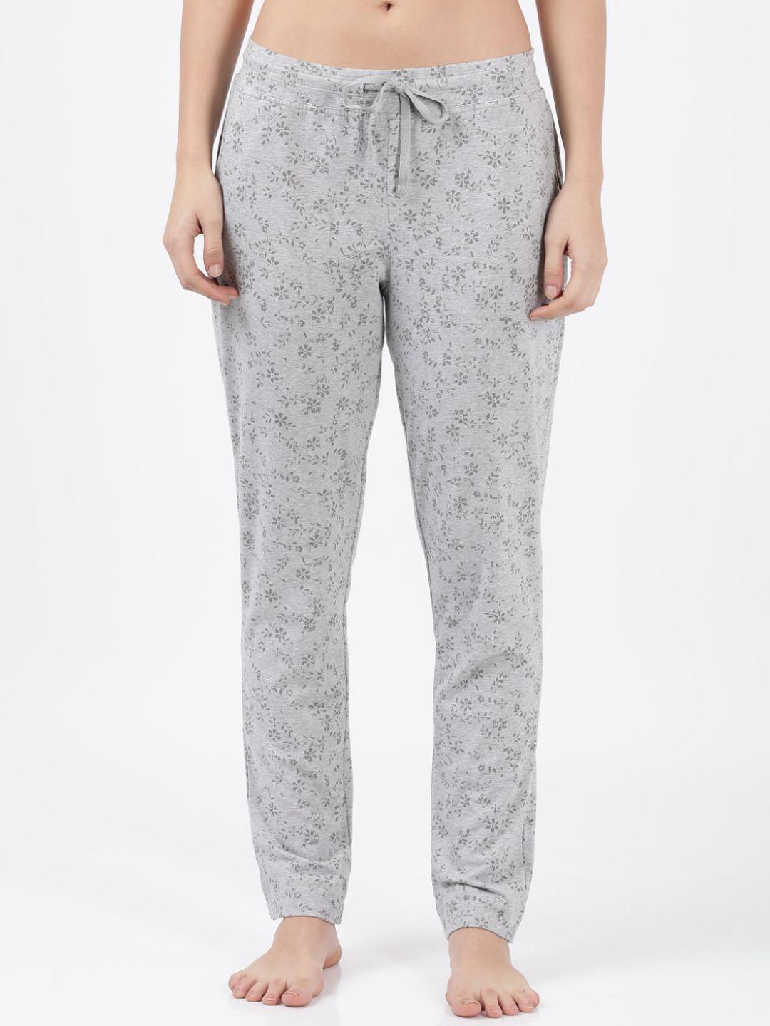 jockey women grey printed lounge pant