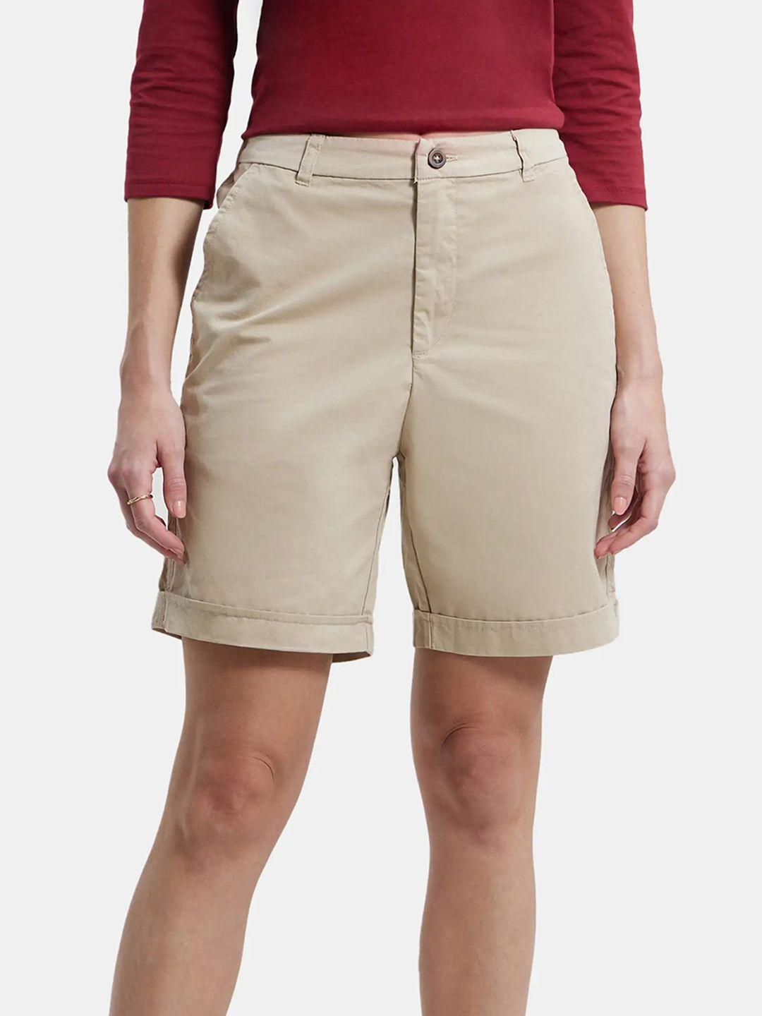 jockey women high-rise cotton shorts