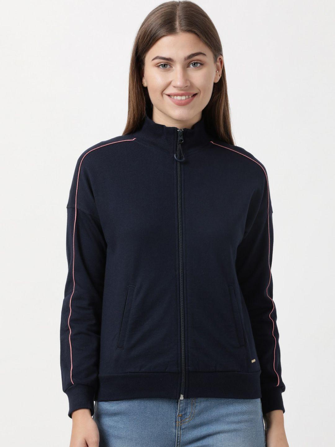 jockey women navy blue bomber jacket