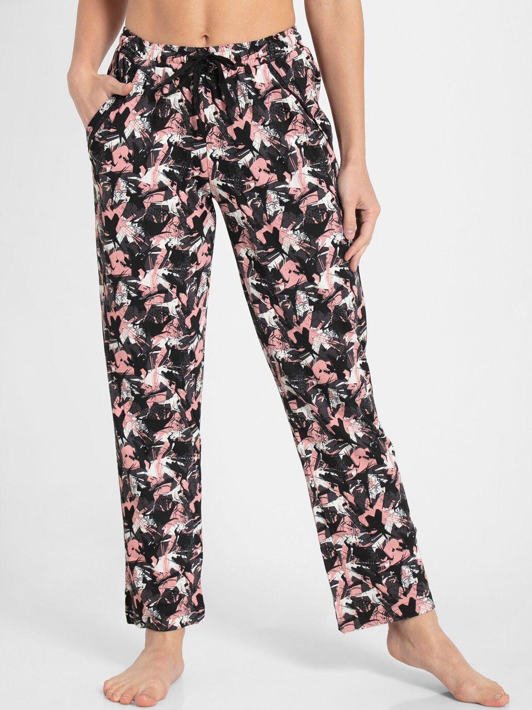 jockey women printed micro modal cotton relaxed fit lounge pants