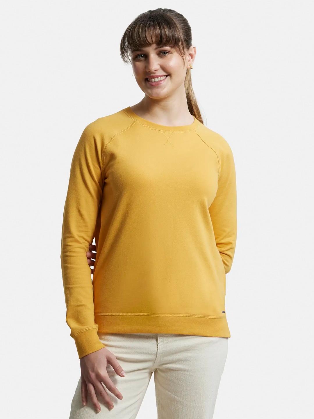 jockey women yellow sweatshirt
